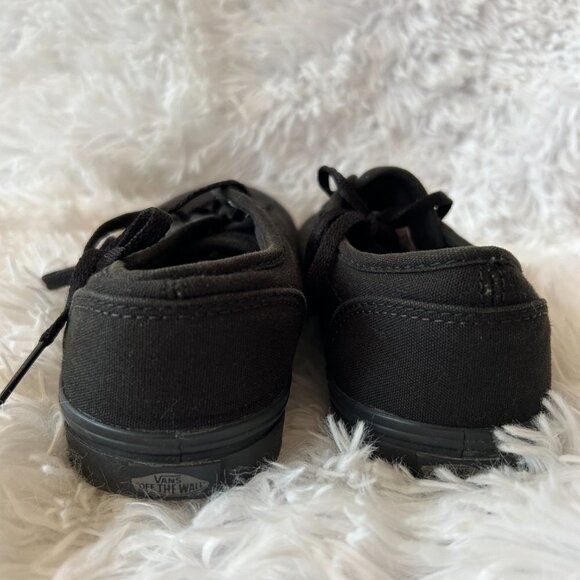 VANS Off The Wall Lace Up Low Top Black Sneakers Missy Size 4.5 Skater Surfer - Picture 4 of 5